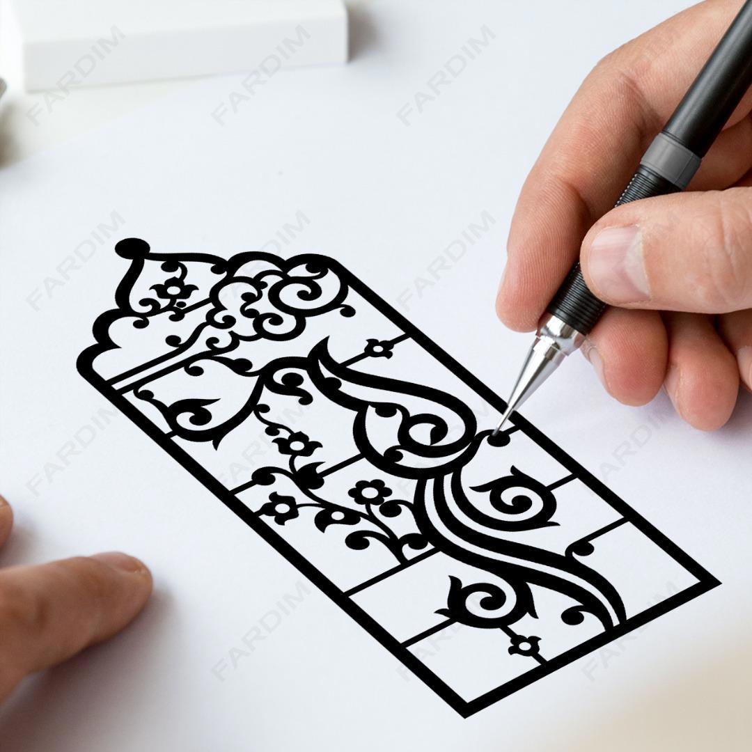 وکتور طرح نگاره گل و مرغ کد A132440